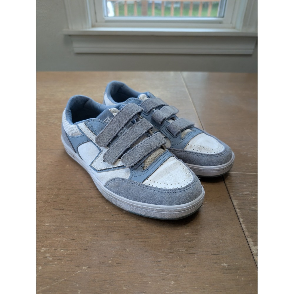 Vans Lowland CC ComfyCush Blue White Suede‎ Strappy Sneakers Womens 6.5